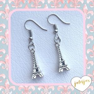 NWT Eiffel Tower Paris France silver earrings